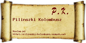 Pilinszki Kolombusz névjegykártya